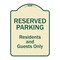Signmission Designer Series-Reserved Parking-Residents And Guests Only, 24" x 18", TG-1824-9767 A-DES-TG-1824-9767 - alternate 1